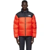 The North Face Red & Black 1996 Retro Nuptse Jacket In Flare/black