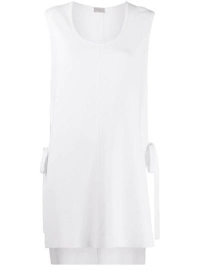 Mrz Side-tie Knitted Tank Top In White
