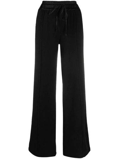 Andrea Ya'aqov Wide-leg Cashmere-blend Trousers In Black