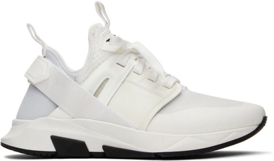 Tom Ford White Jago Low-top Sneakers In Neutrals