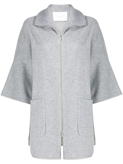 Fabiana Filippi Grey Cashmere-silk-virgin Wool Blend Coat