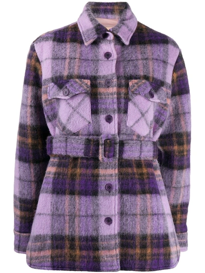 Andamane Evita Casual Jacket In Viola Wool In Purple