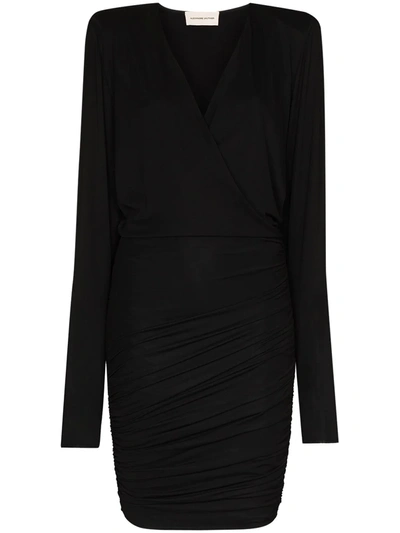 Alexandre Vauthier Batwing Sleeve Mini Dress In Black