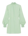 Les Héroïnes By Vanessa Cocchiaro The C.j. Shirred Crepe Mini Dress In Green