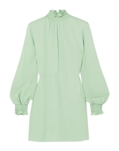 Les Héroïnes By Vanessa Cocchiaro The C.j. Shirred Crepe Mini Dress In Green