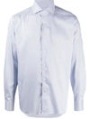 Corneliani Plain Long-sleeve Shirt In Blue