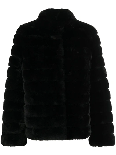 Michael Michael Kors Faux Fur Jacket In Black