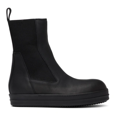 Rick Owens Bozo Sneaks Low Heels Ankle Boots In Black Leather