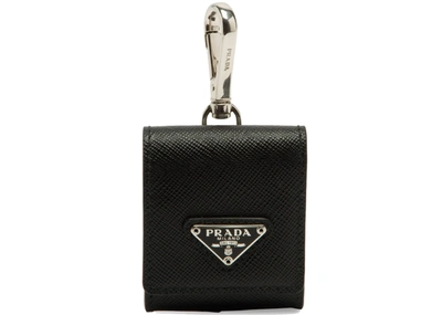 Pre-owned Prada  Airpods Case Leather Black