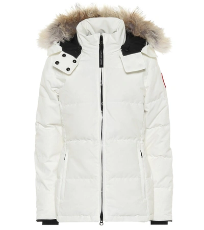 Canada Goose Chelsea Fur-trimmed Down Parka In White
