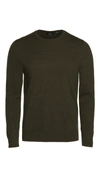 Theory Men's Hilles Crewneck Cashmere Sweater In Grove Melange