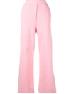 Mm6 Maison Margiela Cotton Wide Leg Sweatpants In Pink