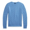 Ralph Lauren Cable-knit Cashmere Sweater In Deep Blue Heather