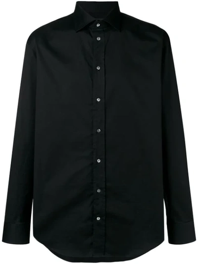 Emporio Armani Black Stretch Cotton Shirt