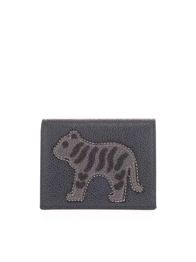 Thom Browne Patch Wallet In Blue