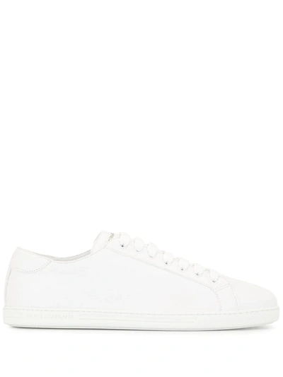 Dolce & Gabbana Saint Tropez Sneakers In Deerskin In White