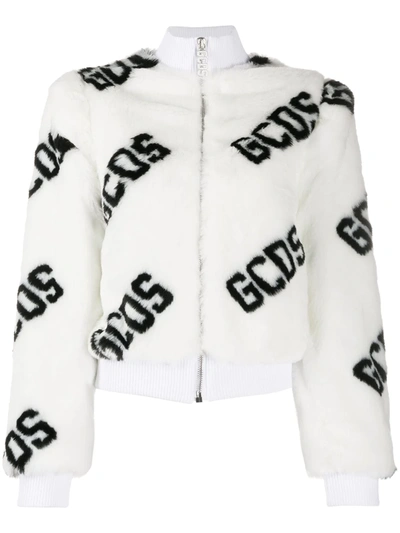 Gcds Bomber In White Polyester