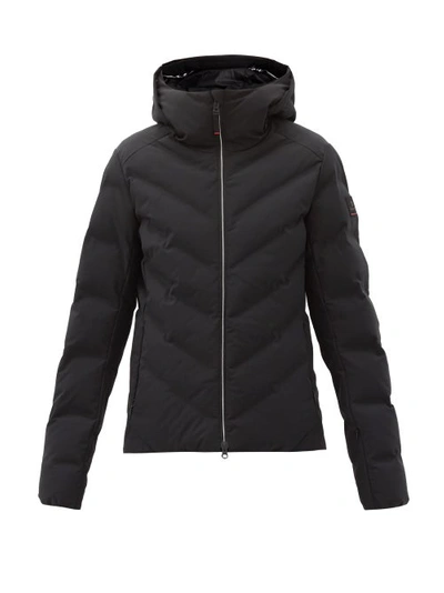 Bogner Fire+ice Sassy Hooded Quilted Shell Down Ski Jacket In Black