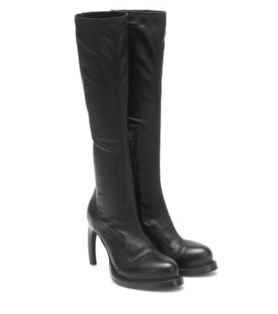 Ann Demeulemeester Leather Knee-high Boots In Black