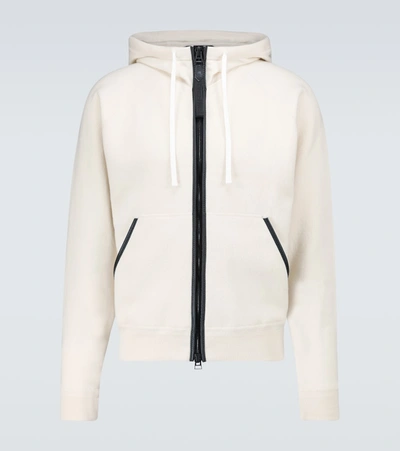 Tom Ford Zipped Cashmere Sweatshirt In White