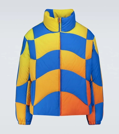 Erl Multicolored Puffer Jacket In Multicoloured