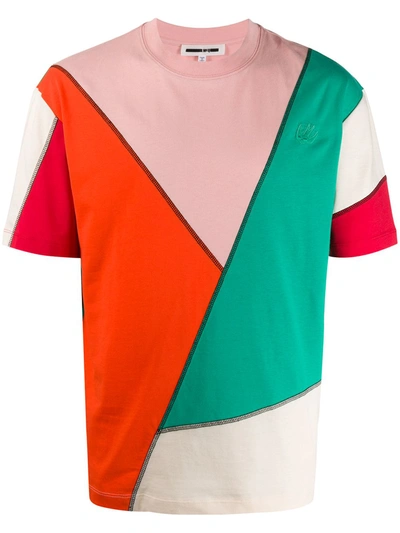 Mcq Swallow Colour-block Short-sleeved T-shirt In Pink