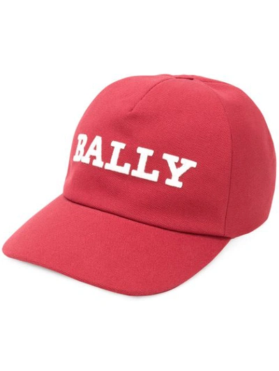 Bally Men's Embroidered Logo Baseball Cap In  Red
