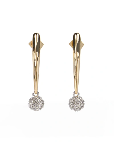 Alexis Bittar Linear Pave Stud Post Earrings In Gold