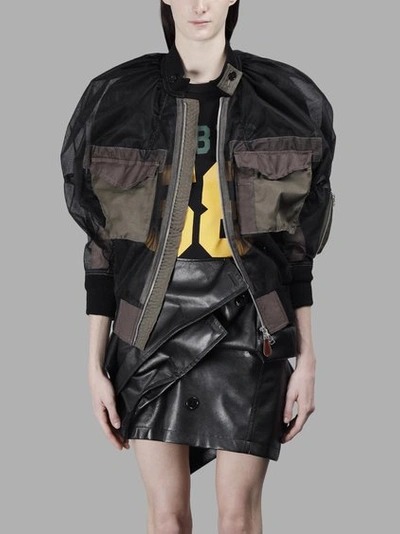 Junya Watanabe Women's Black Tulle Bomber Jacket