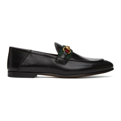 Gucci Black Leather Brixton Loafers