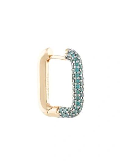 Apm Monaco Small Rectangle Hoop Earring In Gold