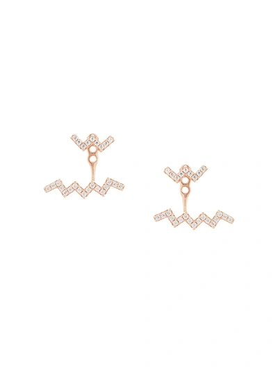 Apm Monaco Up And Down Small Underlobe Earrings In Pink