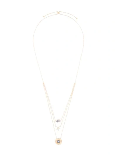 Apm Monaco Tropical Sea Triple Adjustable Necklace In Gold