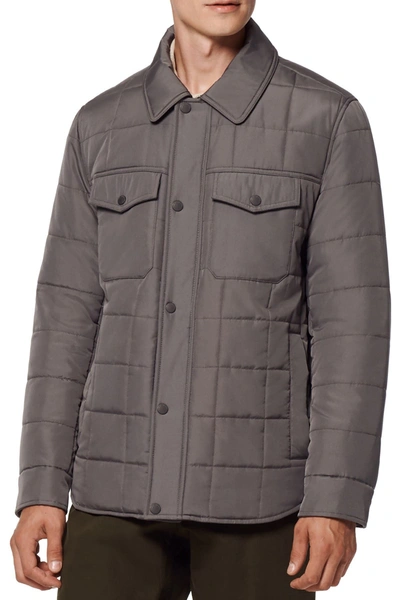 Andrew Marc Men's Archer Quilted Shirt Jacket In Graphite