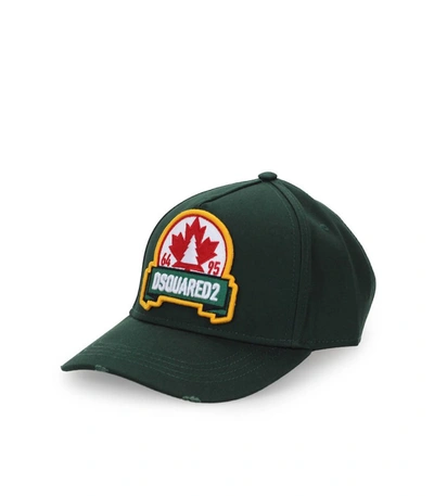 Dsquared2 Leaf Green Baseball Cap In Verde