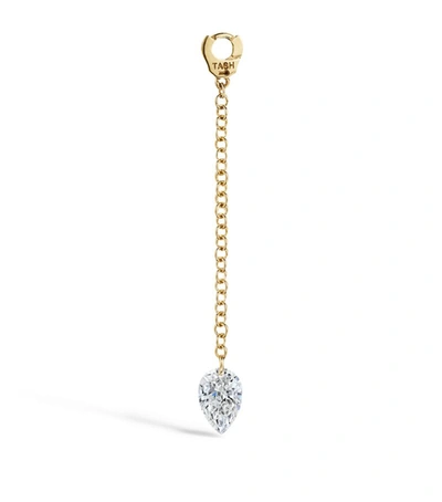 Maria Tash Short Pendulum Charm With Pear In Gold