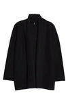 Eileen Fisher System High-collar Wool Jacket In Black