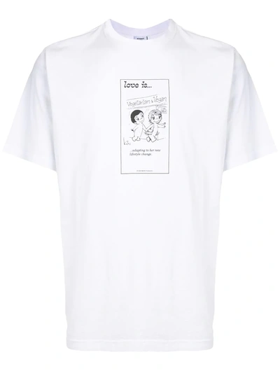 Vetements Love Is Vegan T-shirt In White