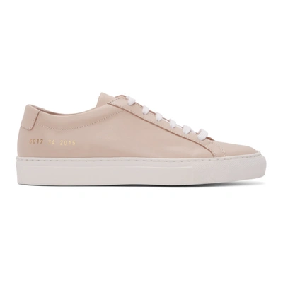 Common Projects Pink Original Achilles Low Sneakers In Pink,white
