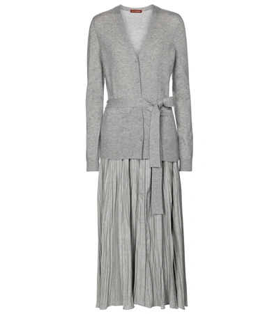 Altuzarra Manuel Belted Cardigan Midi Dress In Grey