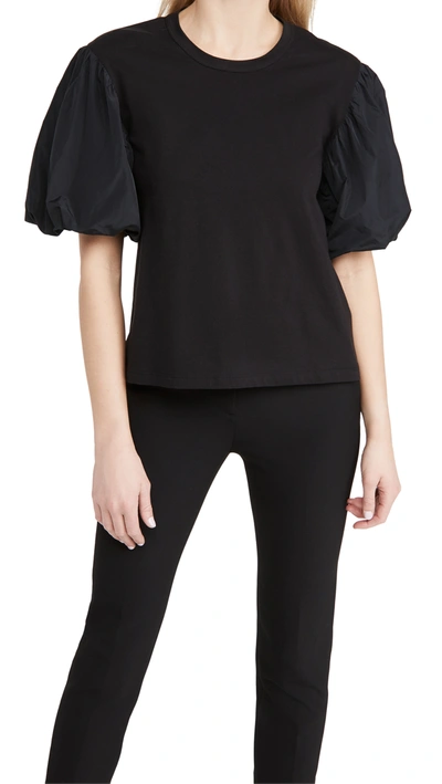 A.l.c Cassandra Balloon Sleeve T-shirt In Black