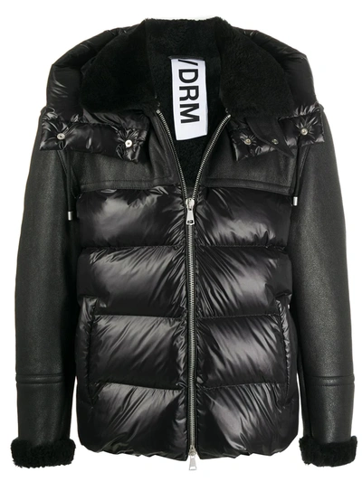 Drome Leather Padded Jacket In Black