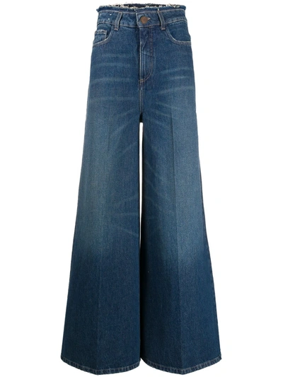 Alysi High-rise Flared Jeans In Blue