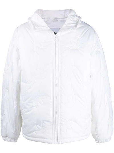 Adidas Originals Logo-embossed Down Jacket In White