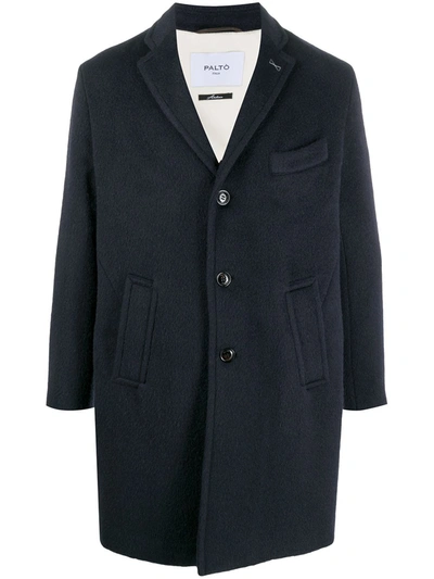 Paltò Single-breasted Coat In Blue