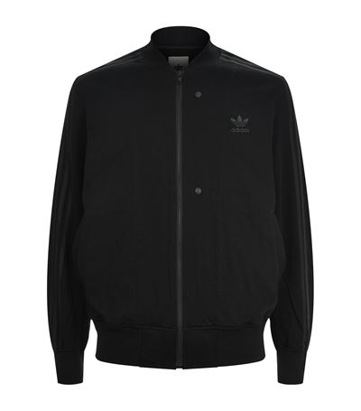 Adidas Originals Deluxe Knit Bomber Jacket In Black | ModeSens