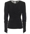 Isabel Marant Gimli Ruched Stretch Jersey Top In Black