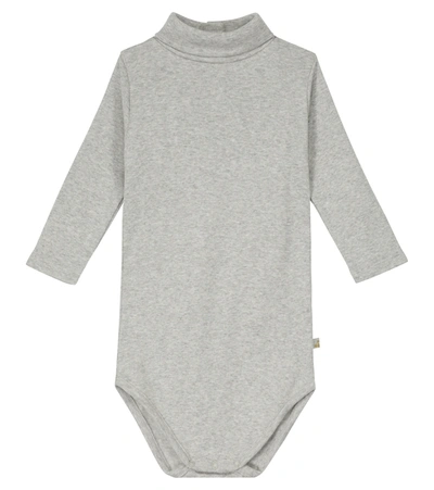 Bonpoint Baby Cotton Jersey Bodysuit In Grey