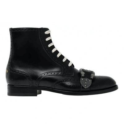 Pre-owned Gucci Queercore Black Leather Boots