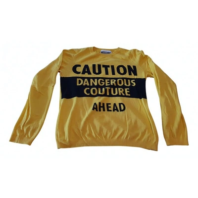 Pre-owned Moschino Jumper In Yellow